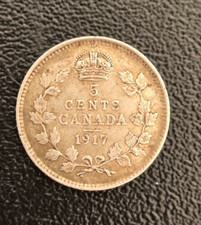 Moneta Canada 5 Centesimi Argento Anno 1917