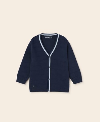 Mayoral Newborn Strickjacke Für Neugeborene – Mit Kapuze, Bommel Und Knopfverschluss