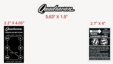 Quadravan Pathfinder Off-road Stickers 4x4 Van 4 Wheel Drive Fourwheeler Ford