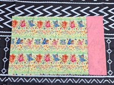 Handmade pillowcase standard size Pink fairies fairy girls colorful flowers