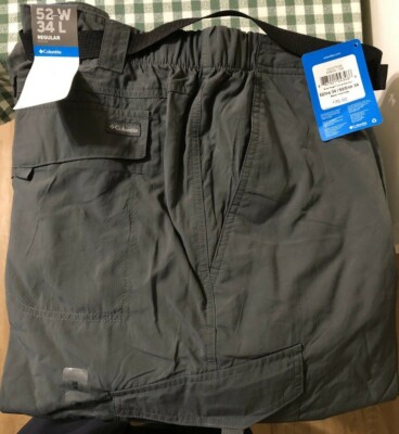 Columbia Sportswear Men's Silver Ridge Convertible Pant, Grill, 52 x 34, UPF 50
