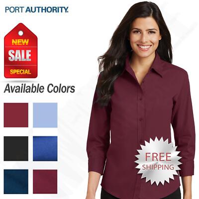 Port Authority Womens 3/4-Sleeve Wrinkle resistance Easy Care Shirt L612