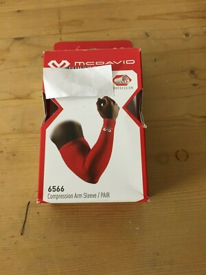 McDavid 6566 COMPRESSION ARM SLEEVES Armlinge Paar rot S/M