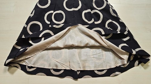 Banana Republic Womens Skirt Size 10 Petite Lining Zip Entry Silk Cotton Black - Picture 5 of 10
