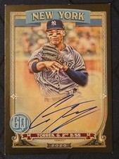 2020 TOPPS GYPSY QUEEN GLEYBER TORRES #GQA-GT BLACK 1/1 ON CARD AUTO AUTOGRAPH 
