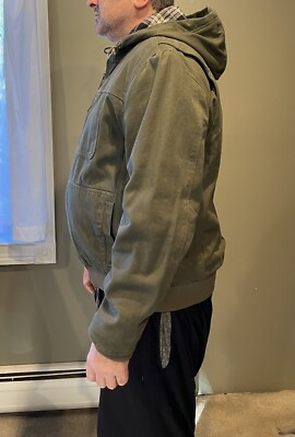 Duluth Trading Co Action Flannel Lined Hooded Heavy Jacket Duluth Trading Co Action Flannel Lined Hooded Heavy Jacket