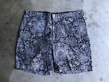 Vintage Polo Ralph Lauren Paisley Print Shorts sz 40 Black White