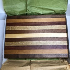 Cutting Board Hard Wood Handmade Medium Signed By Artist NEW Charcuterie Serving