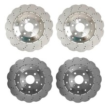 Shw Performance Oem Front Rear Wavy Drilled Brake Disc Rotors Kit For Audi R8
