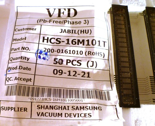 Shanghai Samsung HCSD-16M101T Vacuum Fluorescent Display OM0227-2 - Picture 5 of 5