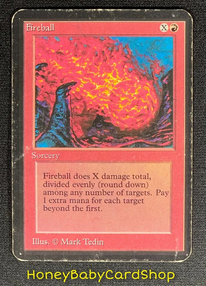 MTG Limited Edition Alpha 1993 Fireball HP Card LEA Common Set Old School 93/94 - Image 2 of 3
