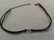 Slave/slut collar-infinity symbol METAL/LEATHER now just £3.49p !!!
