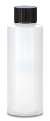 4 oz (120 ml) HDPE Cylinder Round Plastic Bottles with CAPS (6-12-25-50 count)