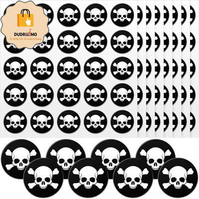 Skull Helmet Award Decals Youth Football Baseball Helmet Stickers 1-1/8'' Vinyl 