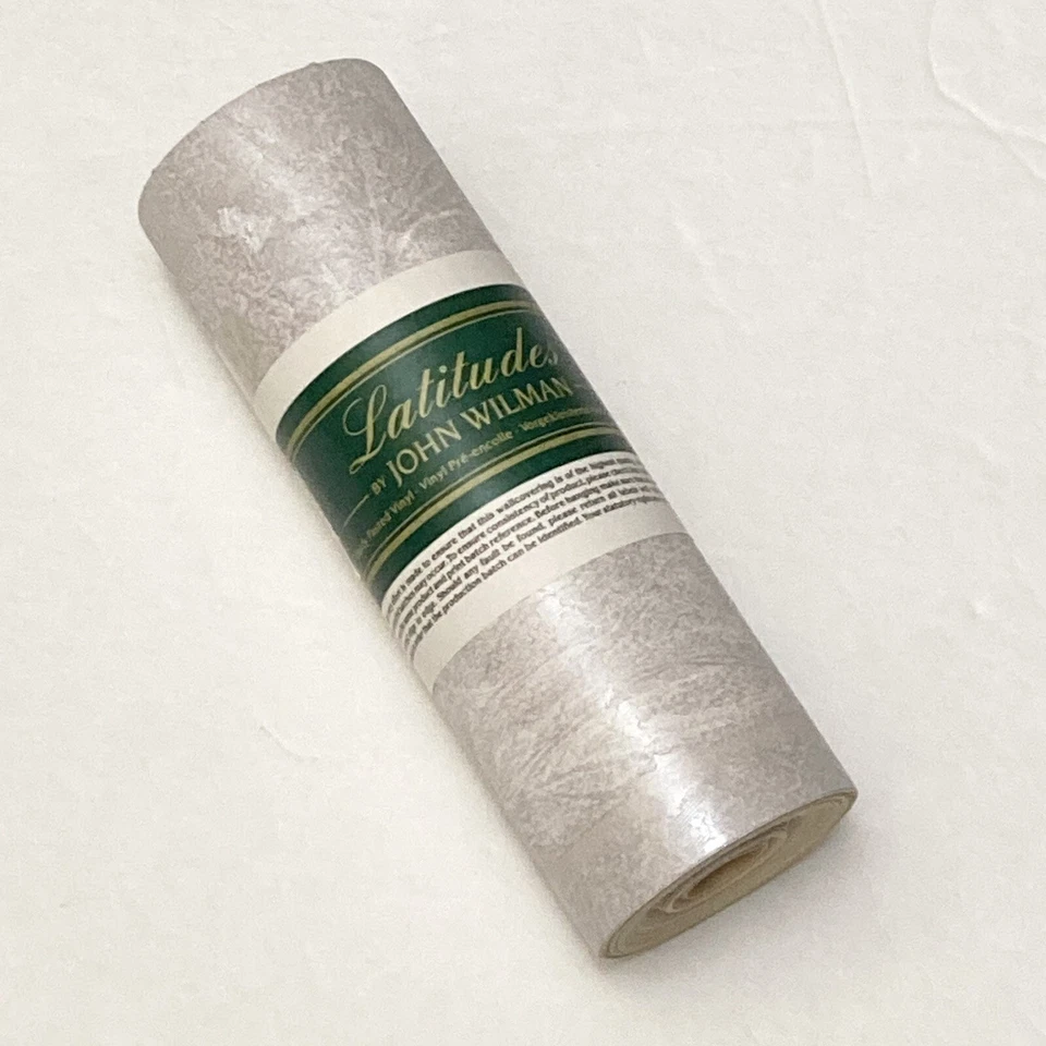 JOHN WILMAN Abstracto Moderno Gris Beige Brillo Texturizado Vinilo Papel Pintado Borde Foto 2 de 4