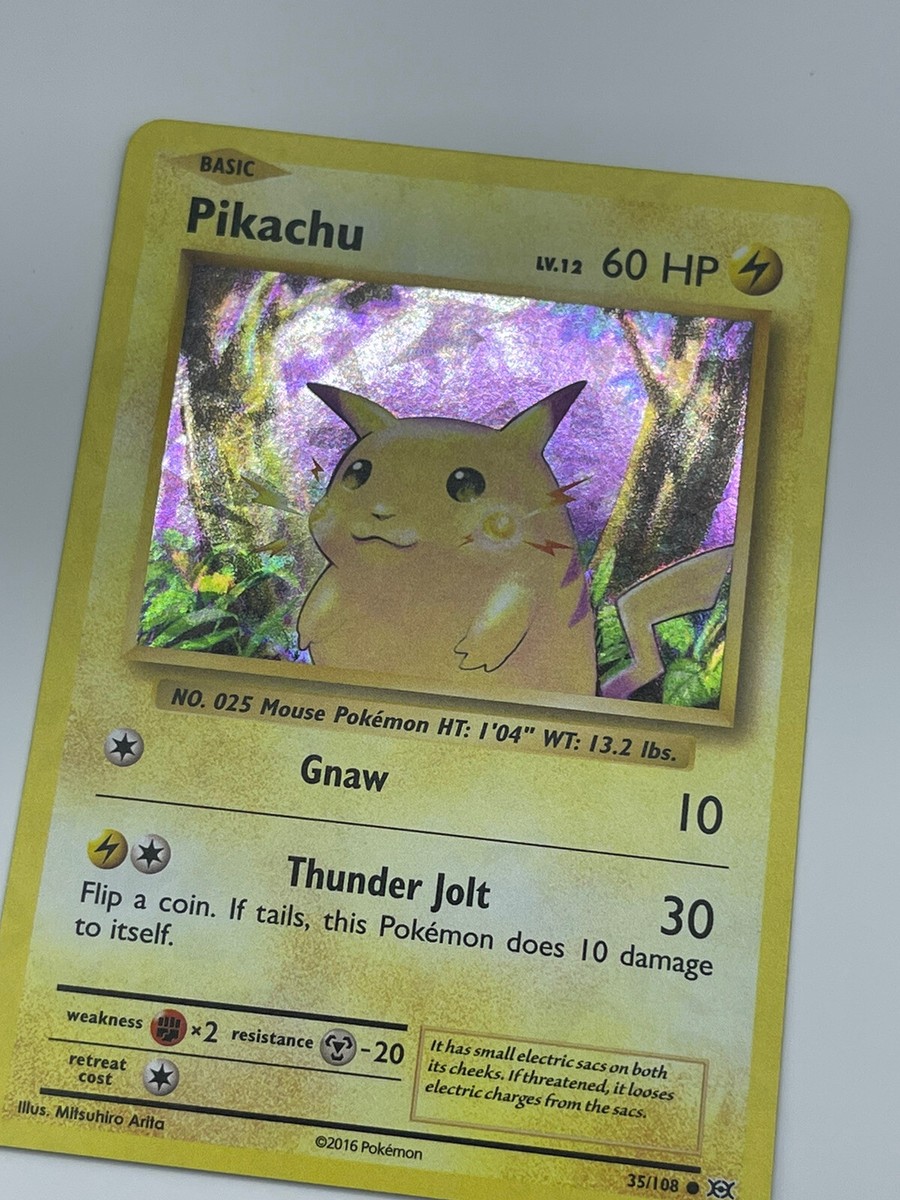 Pikachu 35/108 Common Cracked Ice Holo - XY Evolutions - Pokemon