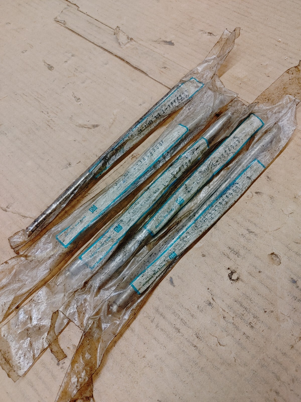 NOS GM 196574 BBC 396454 BIG BLOCK CHEVY PUSHRODS, EXHAUST 9.255