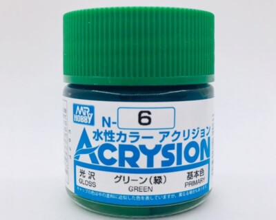 Mr. Hobby Acrysion Green - Gloss (10ml) N006 modeling