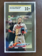 2018 TOPPS CHROME UPDATE HMT25 RONALD ACUNA JR. SGC 10 PRISTINE POP 8