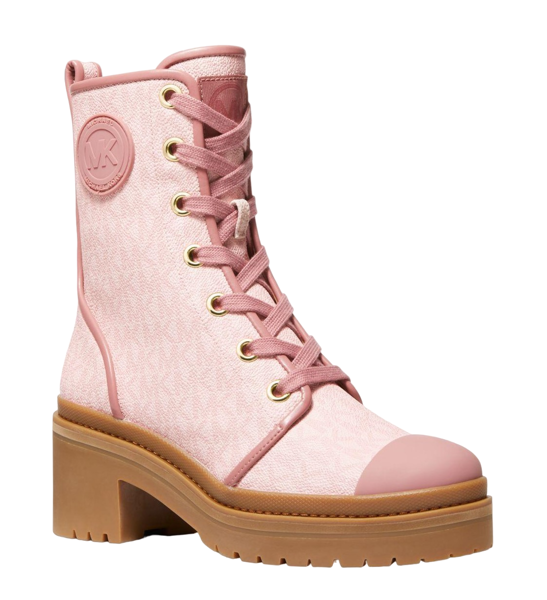 MICHAEL KORS COREY総ロゴデニムレースアップブーツ 24.5 【公式 MICHAEL KORS COREY総ロゴデニムレースアップブーツ 24.5 【公式