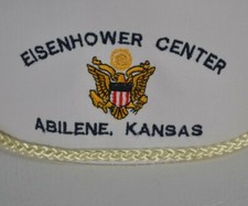 Eisenhower Center Abilene Kansas White Snapback NOS NEW VINTAGE TRUCKER 80s 90s