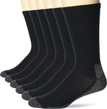 Hanes Men's Work Socks, 6-Pack