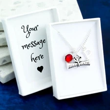 Graduate Scroll Necklace, Personalised Gift, Graduation Day Present, Well Done