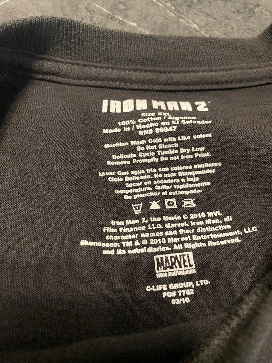 2010 Iron Man 2 Movie Tee 2X View 3