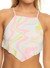 Roxy Tropics Hype Crop Bikini Top - Women's - Medium / Ambroisia