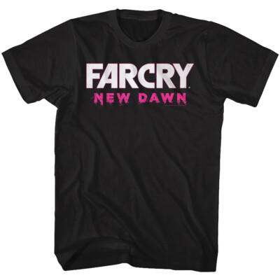Far Cry Ubisoft Video Game New Dawn Pink Logo Men's T-Shirt LG