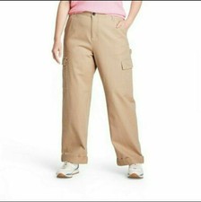 Womens Size 24W/26W Carpenter Cargo Pocket Pants Sandy Liang x Target C8