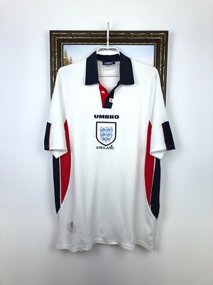 【UMBRO】ENGLAND 1997-98 90's GameShirt England Home football shirt 1997 Soccer Umbro Jersey Mens Trikot