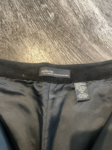 Valerie by Valerie Stevens 100% Suede Leather Pants | Size 6P | Black | NICE - Picture 3 of 3