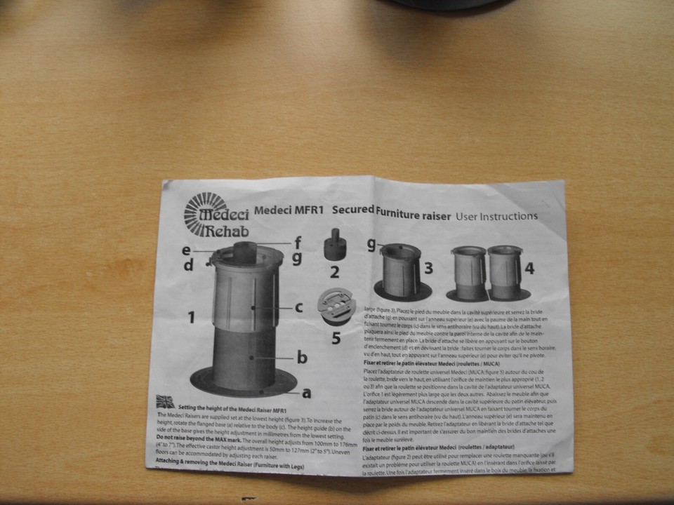 Medici Furniture Raisers MFR1 eBay