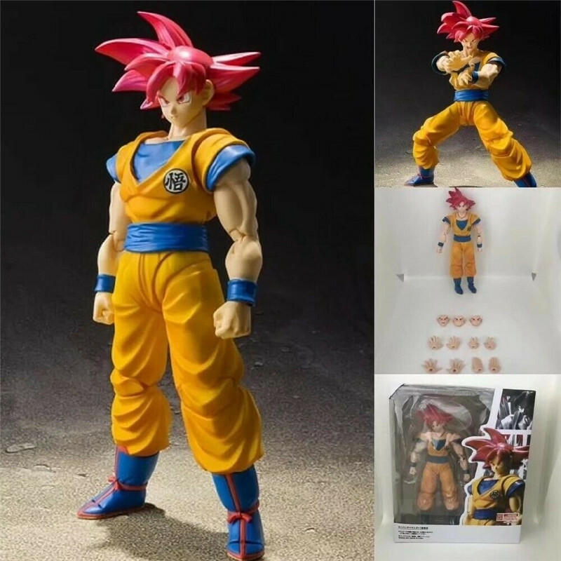 Dragon Ball Super Goku Action Figures Saiyan Blue Hair Models Toys -  AliExpress