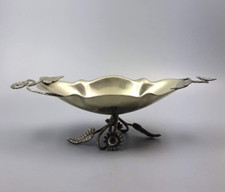 Infuso argenteria ciotola ovale sheffield con fiori ø 12 x 6 h cm