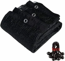 Cerbior 90% Sun Shade Cloth with Grommets for Pergola Cover Canopy 10'x12',Black