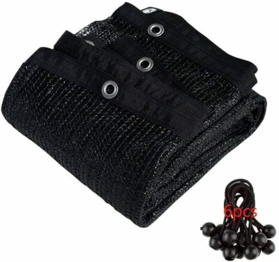 Cerbior 90% Sun Shade Cloth with Grommets for Pergola Cover Canopy 12'x20',Black