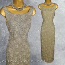 New Wallis Vintage Long Dress Size 10 UK Pencil Floral Elegant Classy Occasion