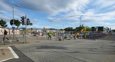 Foto 6x4 neuer Straßenbau Hafen Glasgow Eine kurze Verbindungsstraße wird um 2017
