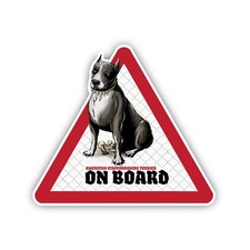 American Staffordshire Terrier Dog Beware of Dog Security Warning Theft Preventi