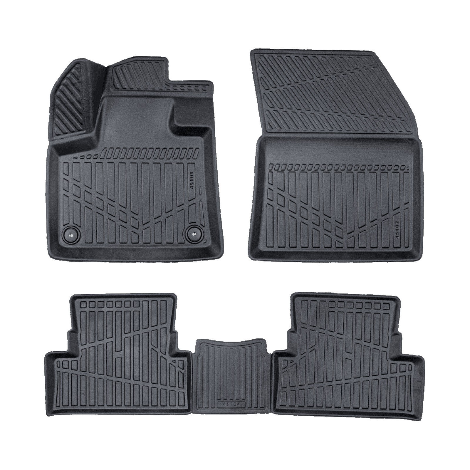 Tapis de sol 3D en caoutchouc robuste Peugeot 5008, imperméable et antidérapant, kit complet 4 pièces