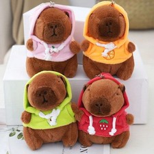 4PCS Cute Capybara Plush Keychain Cartoon Stuffed Doll Bag Pendant Hanging Charm