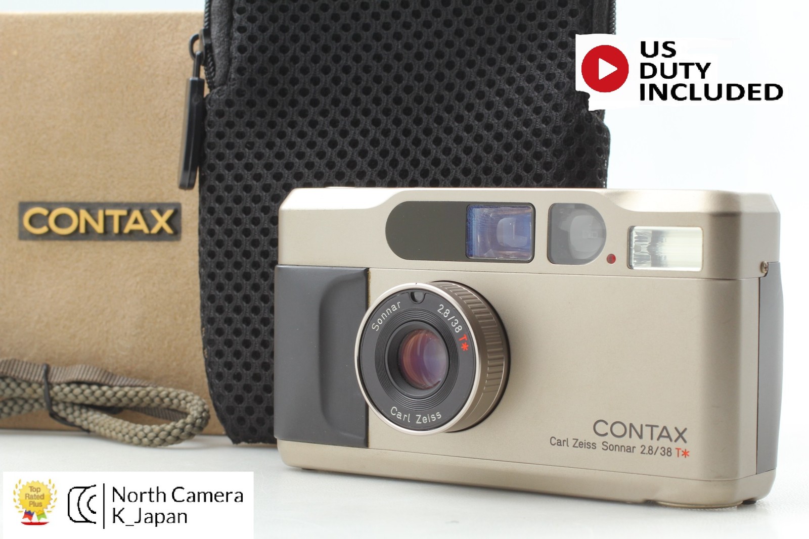 All Works [ Top MINT w/Case ] Contax T2 Titan Point & Shoot Camera From JAPAN