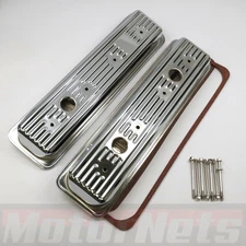 1987-00 SB Chevy Vortec GMC 305 5.0L 350 5.7L Center Bolt Valve Covers Chrome 