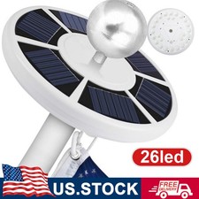 26 LED Solar Powered Flag Pole Light Auto Active Super Bright Waterproof USA