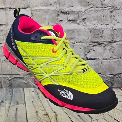 The North Face Ultra Kilowatt Training Shoes Womens 8.5 Neon Yellow Pink Vibram