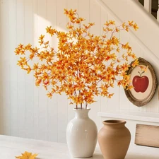 3PCS Fall Stems Artificial Flowers, 35" Long Fake Fall Plants for Vase Filler...