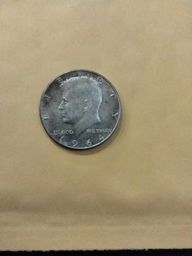 Kennedy 1964 silver half dollar .