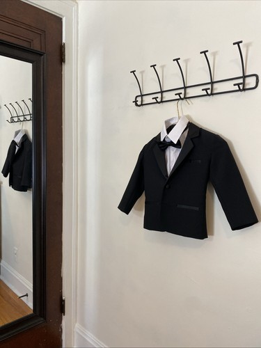 Boys Tuxedo 4 Piece Suit Set,Slim Fit Suit for Boys Wedding Outfit Ring Bearer
